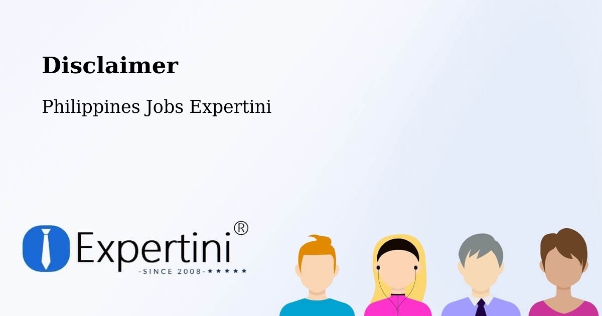 Disclaimer – Telbang - Philippines Jobs Expertini