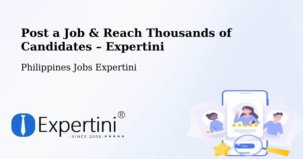 Post a Job in Telbang – Hire the Right Talent - Telbang, Philippines Jobs Expertini