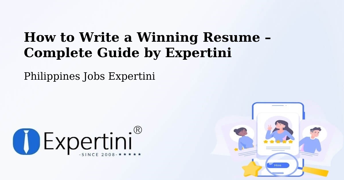 Resume Writing Guide for Job Seekers – Telbang - Telbang, Philippines Jobs Expertini